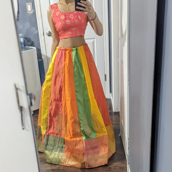 Beautiful multicolored Indian lehenga -like new! - Picture 8 of 8